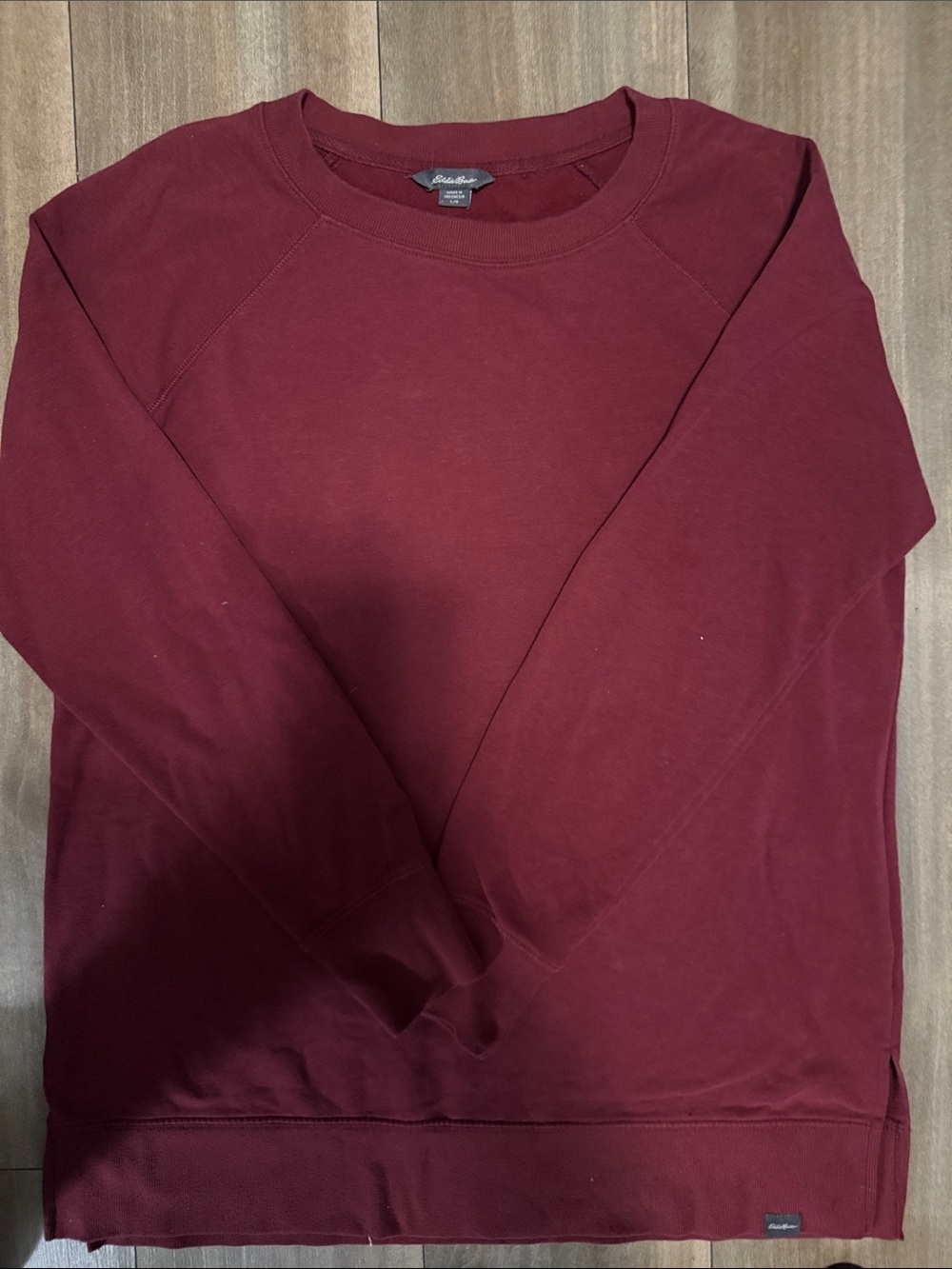 Eddie Bauer Womens Burgundy Crewneck Sweatshirt